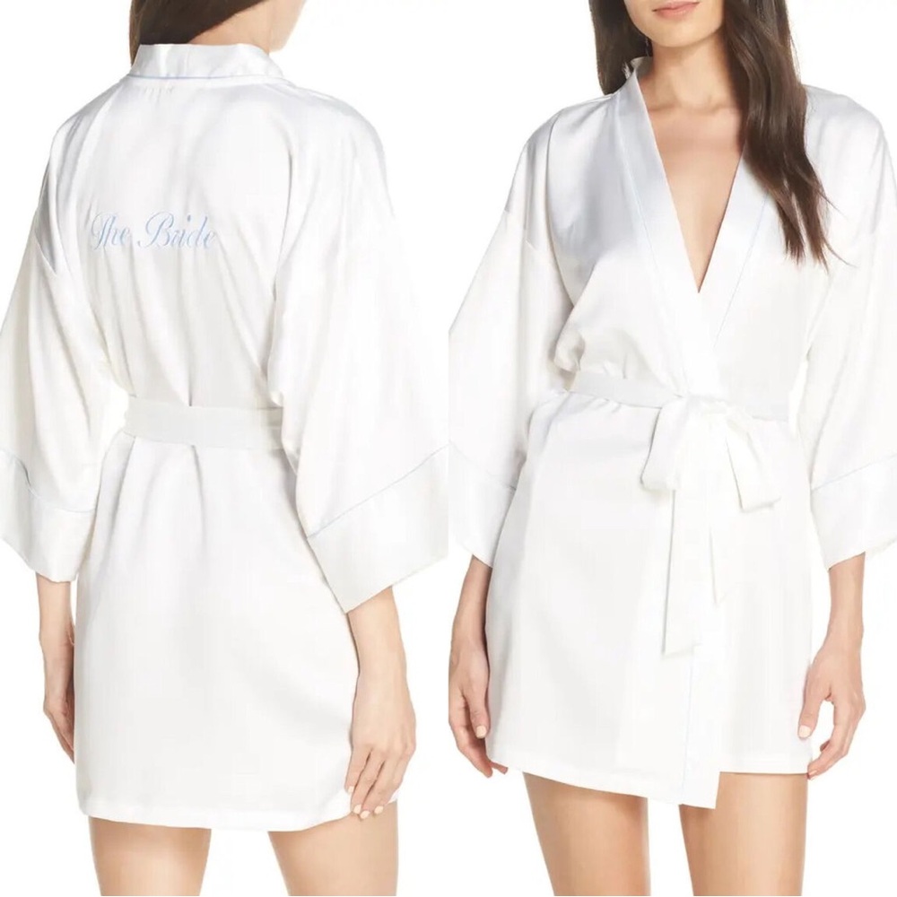 Gorgeous The Bride Satin Wrap Robe IN BLOOM BY JONQUIL Small😍